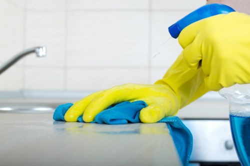Local cleaner preparing a weekly cleaning service in Lambeth