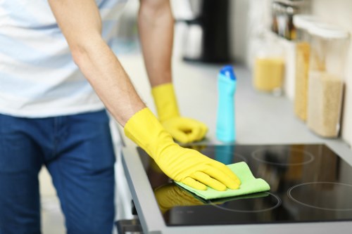 Local cleaners working in a Lambeth apartment building