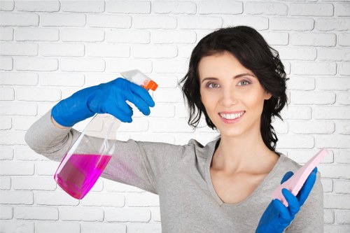 Cleaners preparing a Lambeth property for move in with kitchen, hallway, and room cleaning