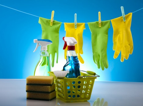 Local office cleaners working in a Lambeth commercial property